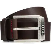 HUGO Ceinture 'Gelio' brun foncé