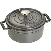 Staub - Cocotte avec couvercle - 12 cm - 400 ml - ronde - Gris graphite