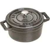 Staub Iron Mini Round Cast Pot 250 Ml Argenté