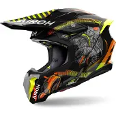 Airoh Twist 3 Toxique Casque De Cross Noir/Jaune/Orange/Rouge L unisex