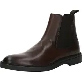 BOSS Bottines Chelsea en cuir lustré avec surpiqûre emblématique