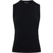 Armani Exchange pour femme. XW001448AF10352UC001 Top Fusion noir (L), Casuel, Viscose, Sans manches / bretelles