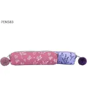 Pajacyk Trousse à un compartiment avec pompon « Fleurs MIX » -