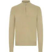 Casual Friday Pull-over ' CFHEINE halfzip ' marron