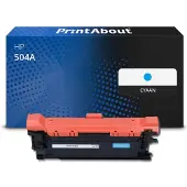 PrintAbout Toner compatible pour HP 504A (CE251A) - Cyan