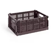 HAY Colour Crate Boîte de rangement empilable Medium | Bordeaux
