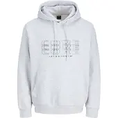Jack & Jones Sweat-shirt 'JCOFUSION' bleu marine / blanc chiné
