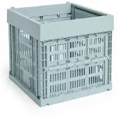 HAY Colour Crate Cube Boîte de Rangement Empilable Dusty Blue
