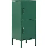 Beliani Armoire 2 Portes En Acier Vert Huron