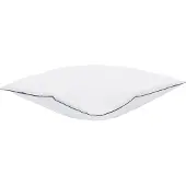 Shumee Lot De 2 Oreillers Pelister Coton Ciré Bas 80 X 80 Cm Blanc