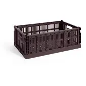 HAY Colour Crate Boîte de rangement empilable Large | Bordeaux