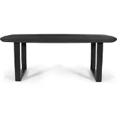 Rousseau Table à manger Tommy 220x100 cm - ovale danoise - Noir