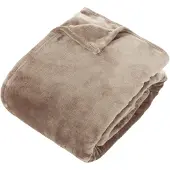 Atmosphera Ollis Couverture en flanelle beige - 260 x 240 cm