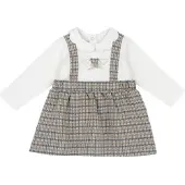 Chicco Robe beige / gris / blanc