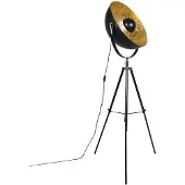 QAZQA Lampadaire intelligent industriel noir trépied avec WiFi A60 - Magna 50 Eglip