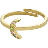 Pilgrim Bague 'Lulu' bleu clair / or / vert clair / rose