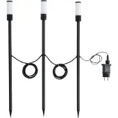 Eglo Ensemble de 3 Zancaro Lampes de jardin avec prise