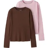 Name it T-Shirt chocolat / rose