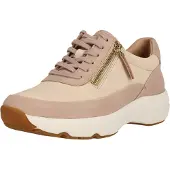 Clarks Baskets Tivoli Femme avec fermeture latérale haut de gamme 1242 Sand Combi