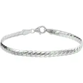 GLAMS Bracelet Gourmet à Maillons, (Argent)