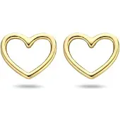 SPARKLE14 Ohrknöpfe Herz - Gold, (Or jaune 14 carats)