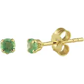 Marie-Celeste Celeste oorknoppen smaragd - 3 - Goud