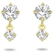 Marie-Celeste -Celeste Overhangers Zirkonia - Gold, (Or jaune 14 carats)
