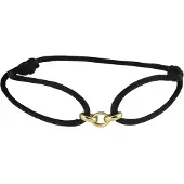 Marie-Celeste Celeste Armband Satin - Gold, (Coton, Cuir, Satin)