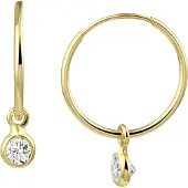 Marie-Celeste Celeste Ohrringe Zirkonia - 11,5 mm - Gold, (Zircone)