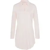 Hanro Chemise de nuit ' Cotton Deluxe 90cm ' rose / blanc naturel
