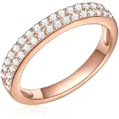 Rafaela Donata Bague or rose / transparent