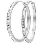 Lucardi Boucles d'oreilles argent / transparent