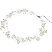 Valero Pearls Chaîne argent / blanc perle