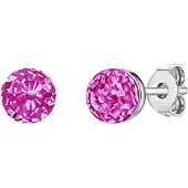 Rafaela Donata Boucles d'oreilles rose néon / argent