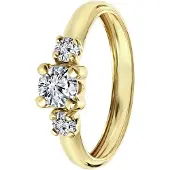 Lucardi Bague or / transparent