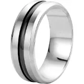Lucardi Bague noir / argent