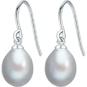 Valero Pearls Boucles d'oreilles argent / blanc perle