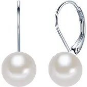 Valero Pearls Boucles d'oreilles argent / blanc perle