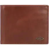 Fossil Cuir porte-monnaie Ryan Bifold with Flip ID RFID Dark Brown brun