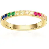 Eastside Bague bleu / jaune d'or / vert / rose / blanc
