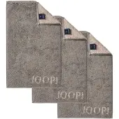 JOOP! Serviette 'Doubleface' camel / gris fumé