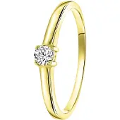 Lucardi Bague or / transparent