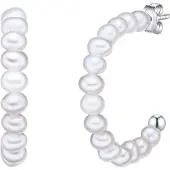 Valero Pearls Boucles d'oreilles argent / blanc perle