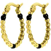 Lucardi Boucles d'oreilles 'Selene ' or / noir