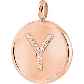 Lucardi Pendentif or rose / transparent