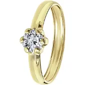 Lucardi Bague 'Klassisch' or / transparent