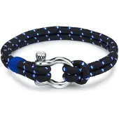 True Rebels Bracelet bleu / noir / argent / blanc
