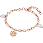 Valero Pearls Bracelet or rose / transparent / blanc perle