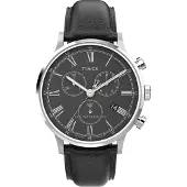 Timex Montre à affichage analogique 'Waterbury Classic' brun foncé / argent