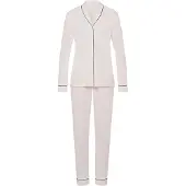 Hanro Pyjama ' Natural Comfort ' rose / blanc naturel